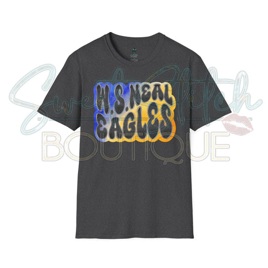 W.S. Neal Eagles "Retro" Style {Front Print ONLY} -- Unisex Softstyle T-Shirt