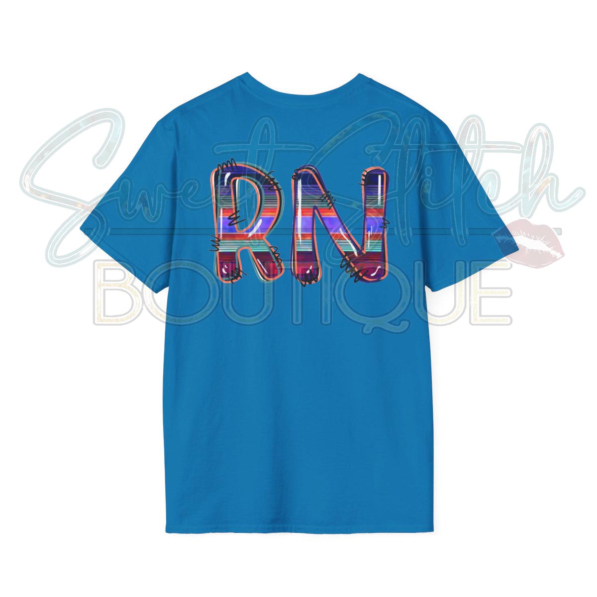 Serape "RN" Design {Front & Back Print} -- Unisex Softstyle T-Shirt