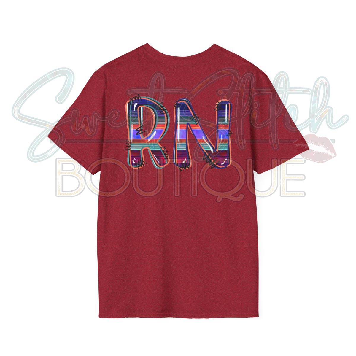 Serape "RN" Design {Front & Back Print} -- Unisex Softstyle T-Shirt