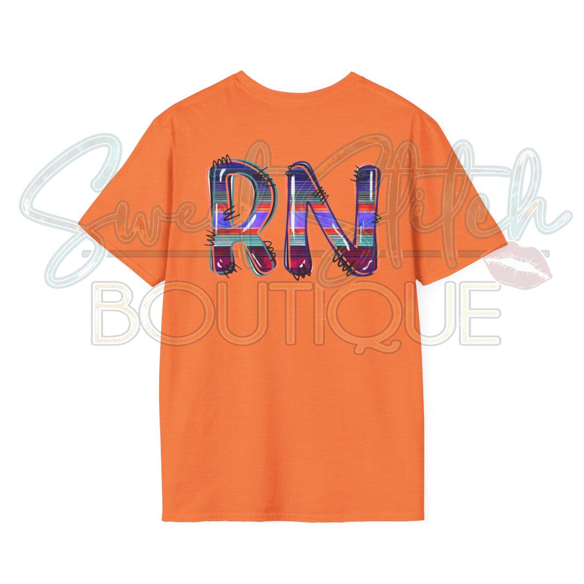 Serape "RN" Design {Front & Back Print} -- Unisex Softstyle T-Shirt