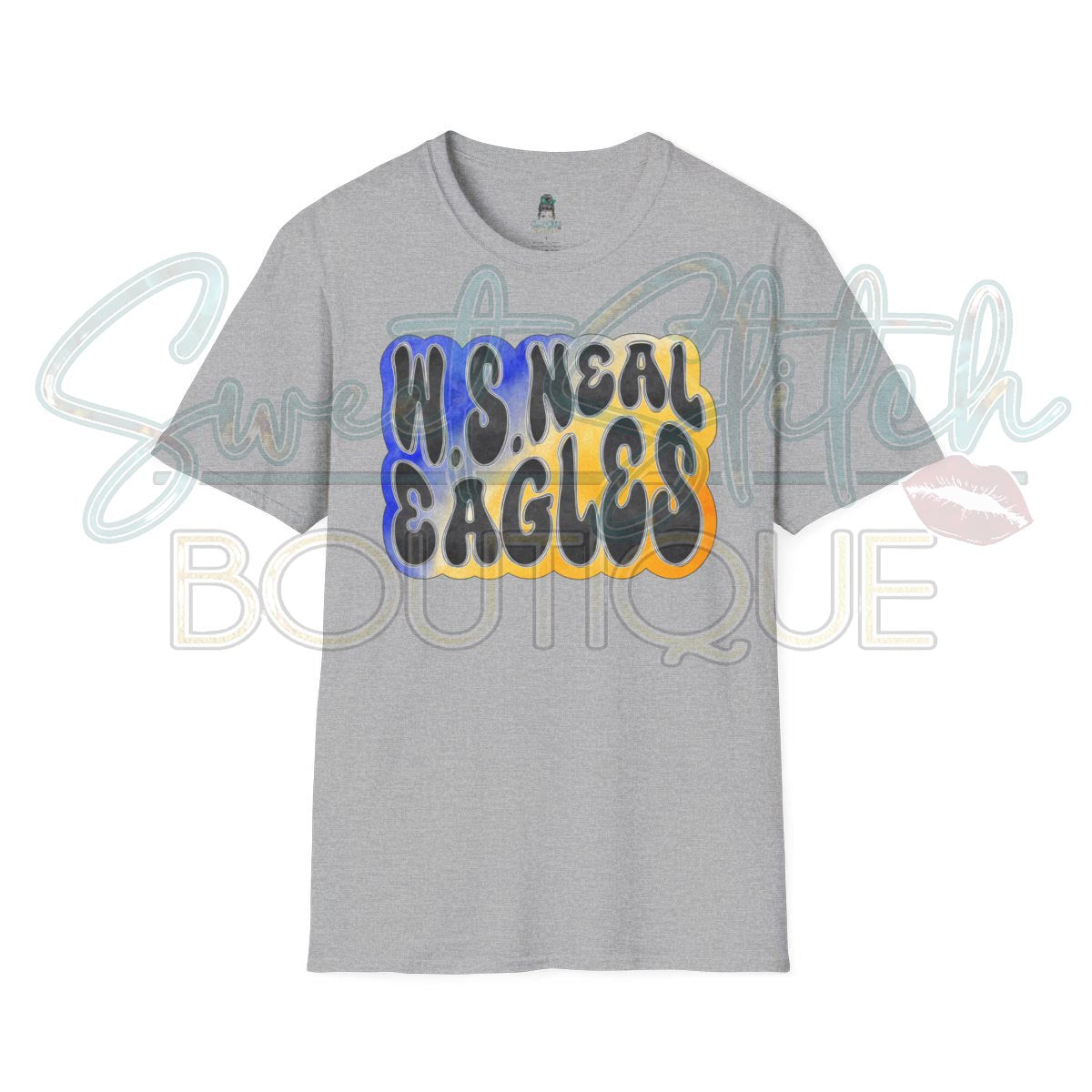 W.S. Neal Eagles "Retro" Style {Front Print ONLY} -- Unisex Softstyle T-Shirt