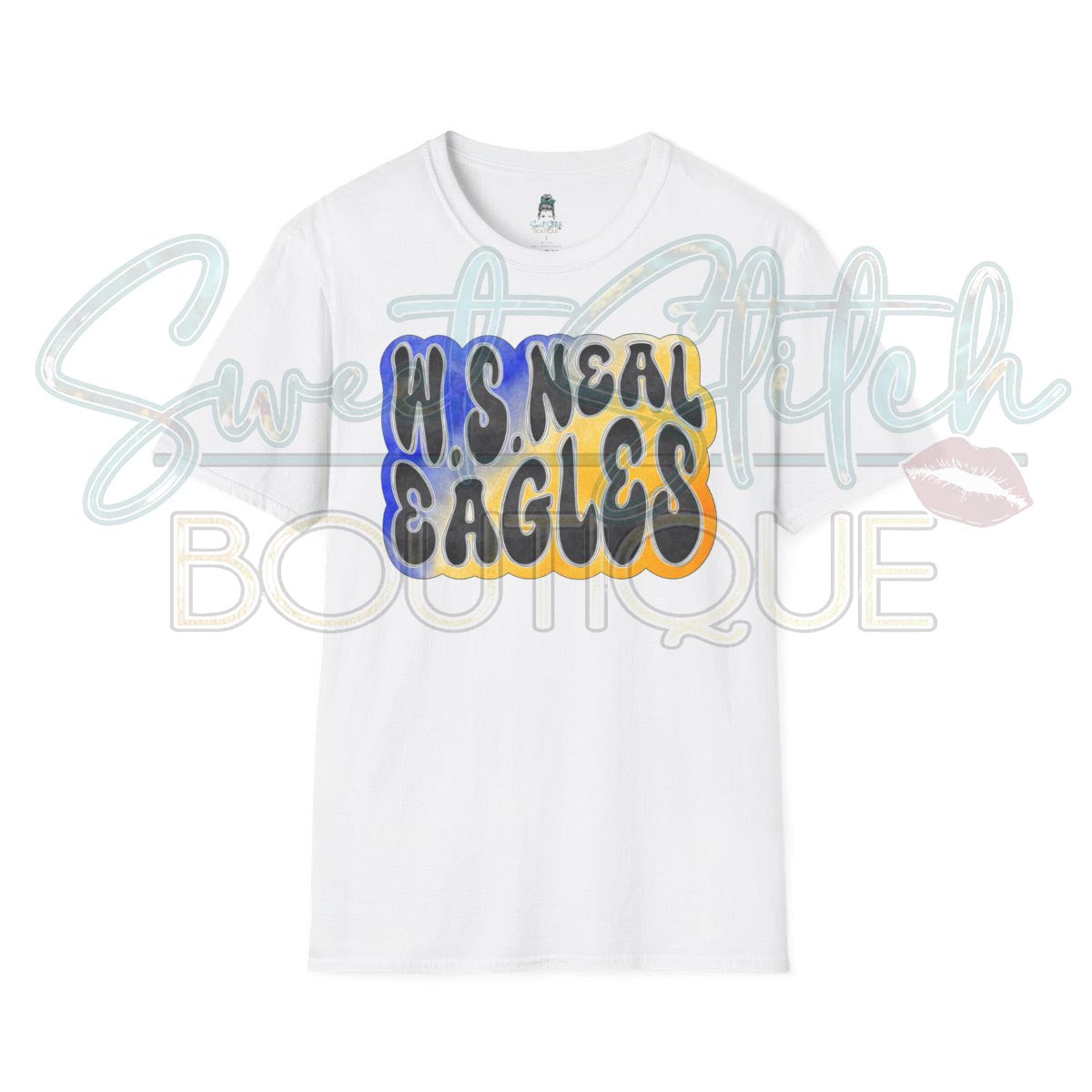 W.S. Neal Eagles "Retro" Style {Front Print ONLY} -- Unisex Softstyle T-Shirt