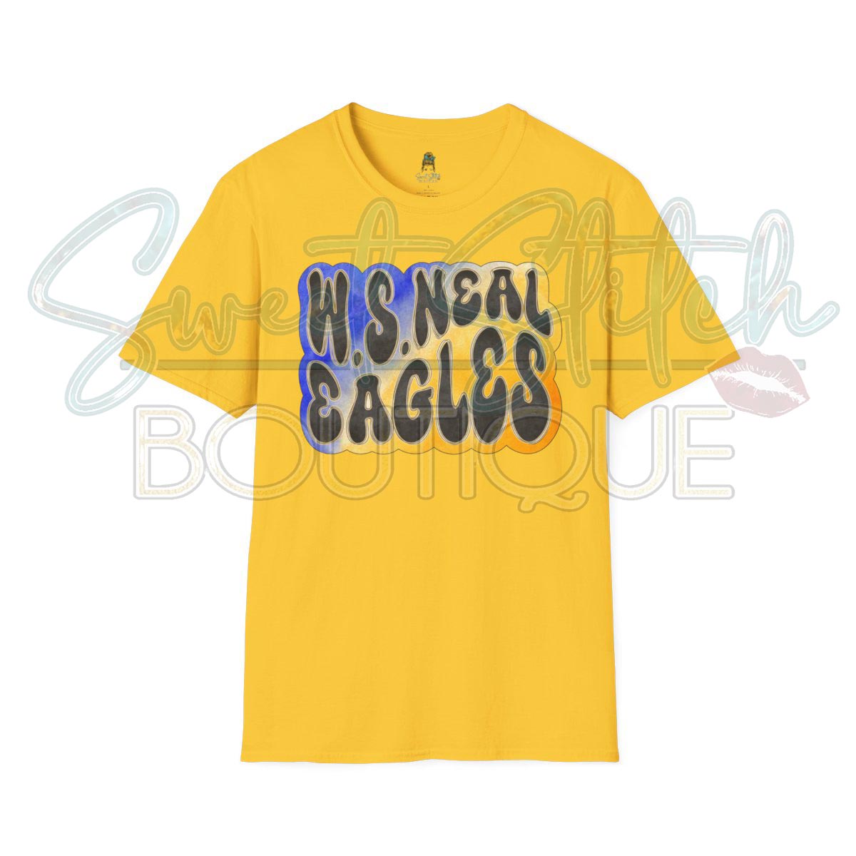 W.S. Neal Eagles "Retro" Style {Front Print ONLY} -- Unisex Softstyle T-Shirt