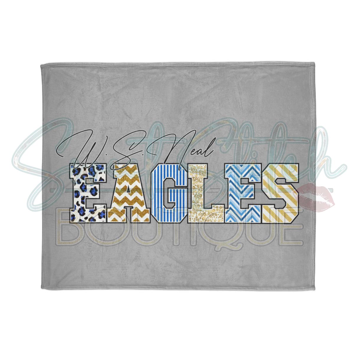 50x60 "Fancy Block" WSN Blanket Display (In Light Grey)