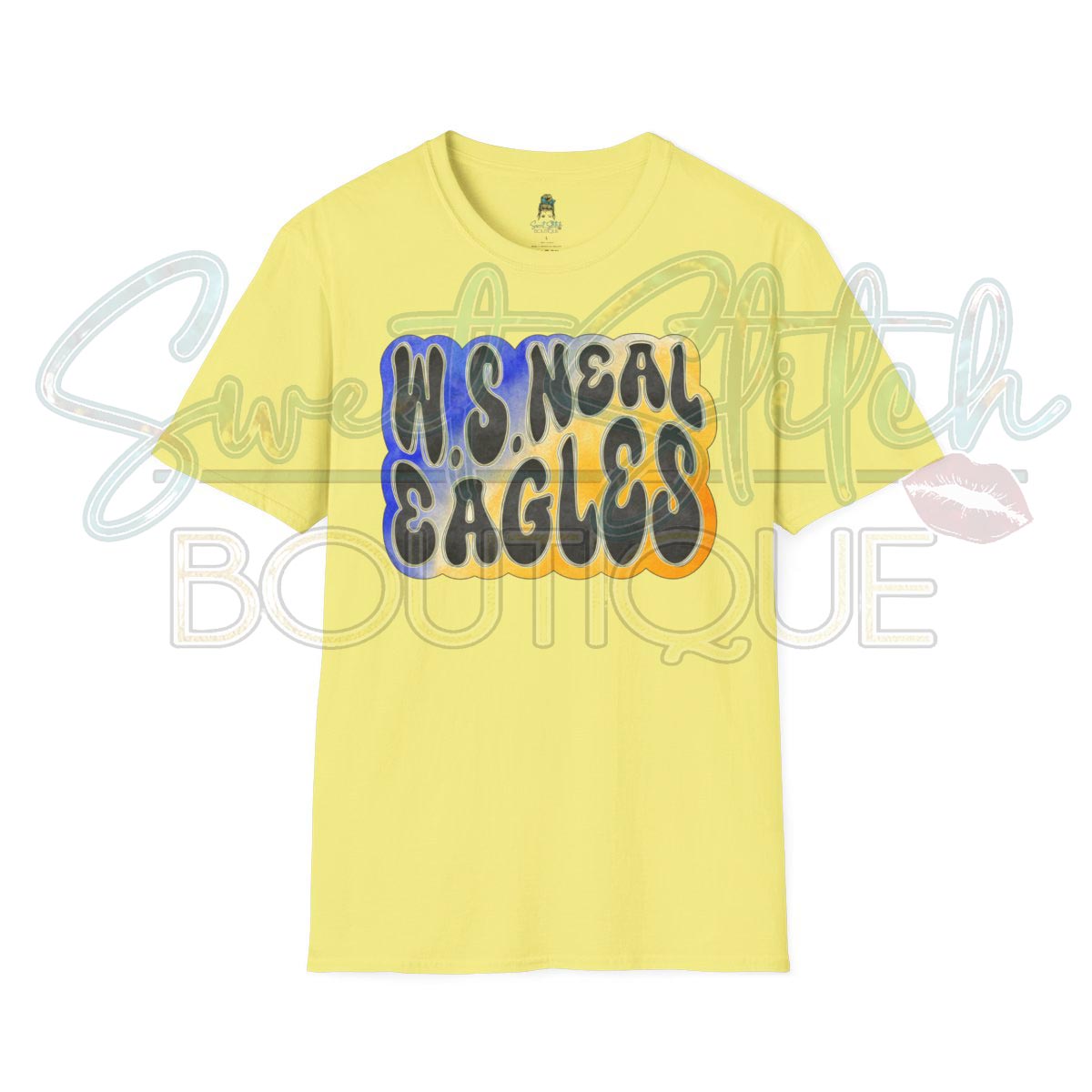 W.S. Neal Eagles "Retro" Style {Front Print ONLY} -- Unisex Softstyle T-Shirt