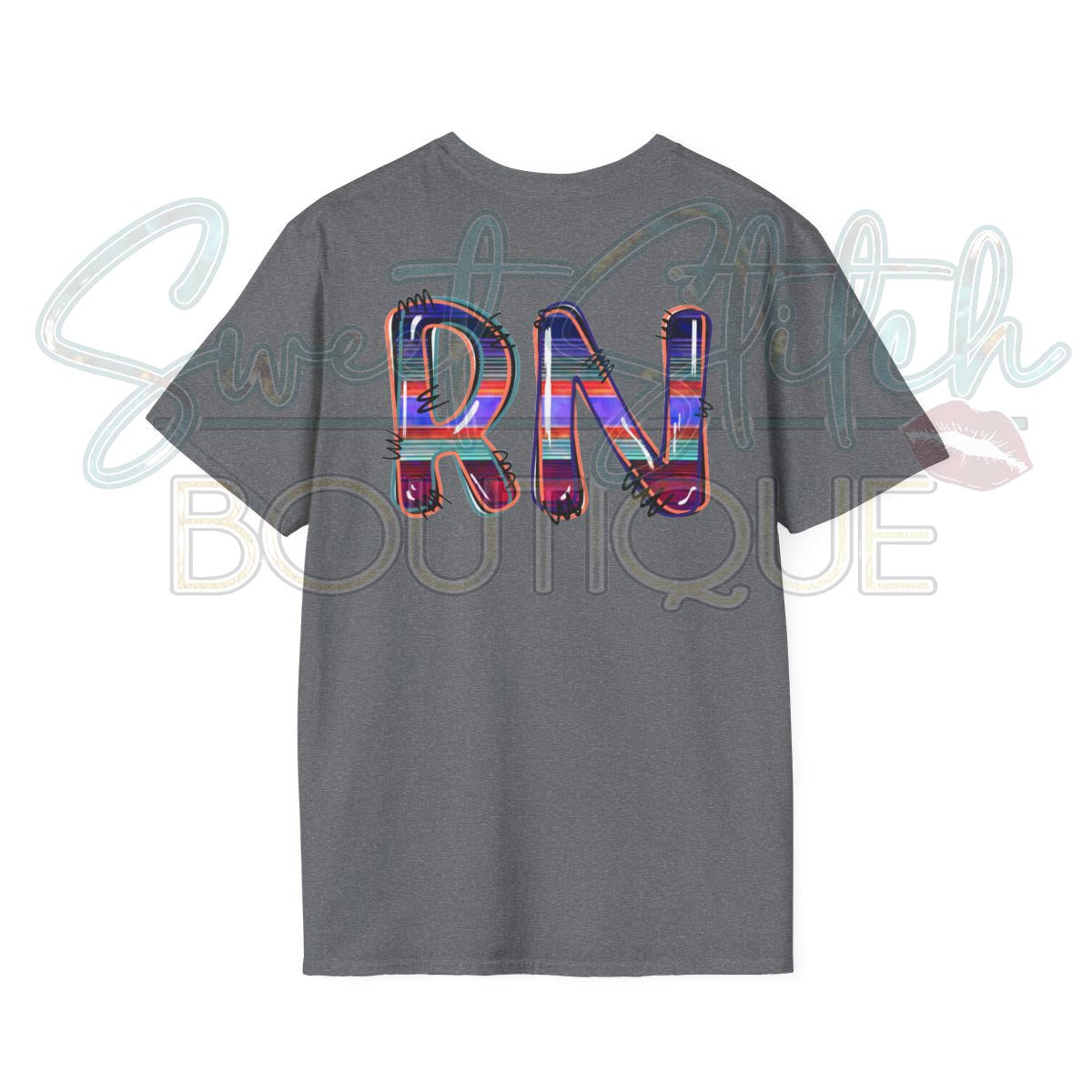 Serape "RN" Design {Front & Back Print} -- Unisex Softstyle T-Shirt