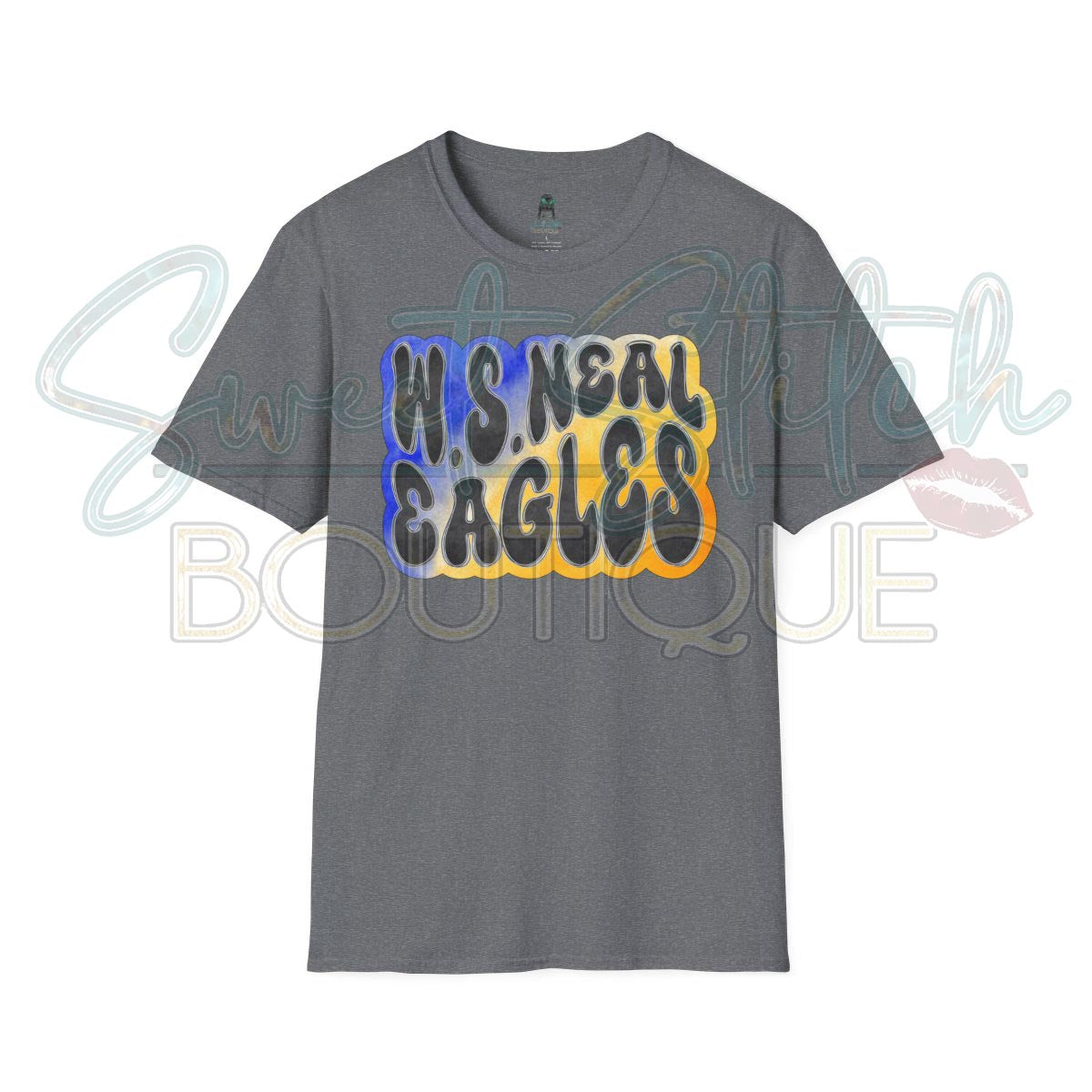 W.S. Neal Eagles "Retro" Style {Front Print ONLY} -- Unisex Softstyle T-Shirt