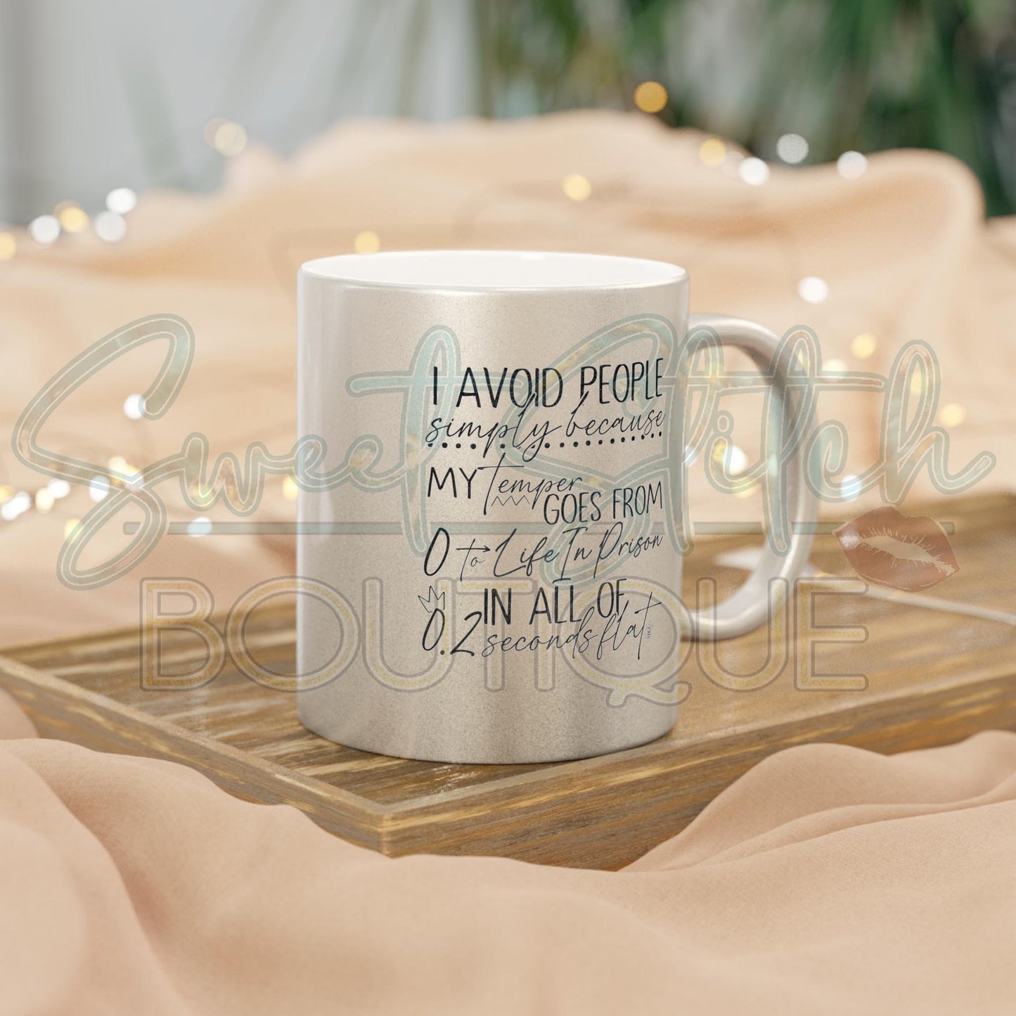 "0 to Life In Prison..." -- Metallic Mug (Silver\Gold)