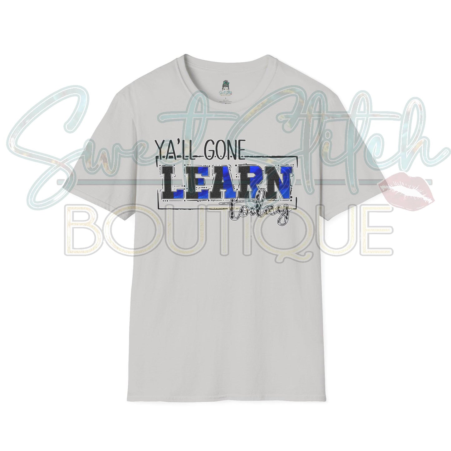 Blue Devils (Blue/Black) "Ya'll Gone Learn Today" {Front Print Only} -- Unisex Softstyle T-Shirt