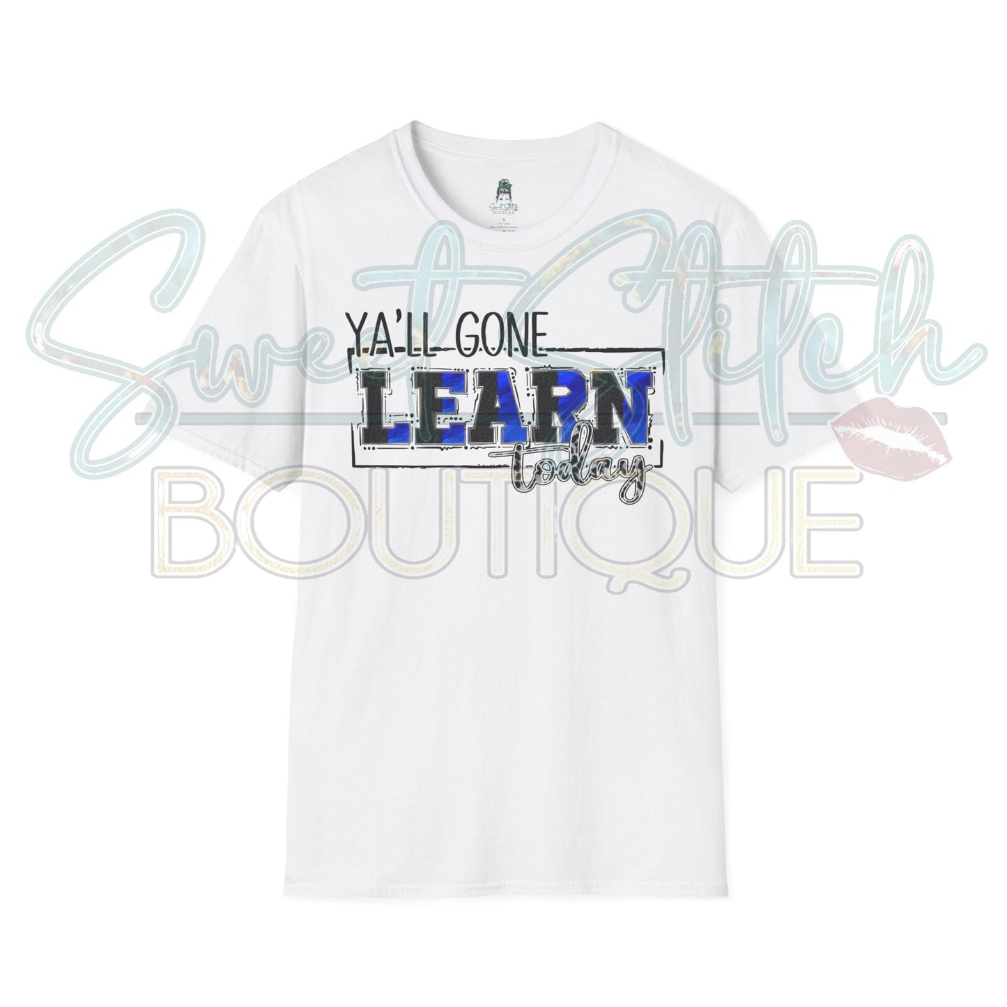 Blue Devils (Blue/Black) "Ya'll Gone Learn Today" {Front Print Only} -- Unisex Softstyle T-Shirt