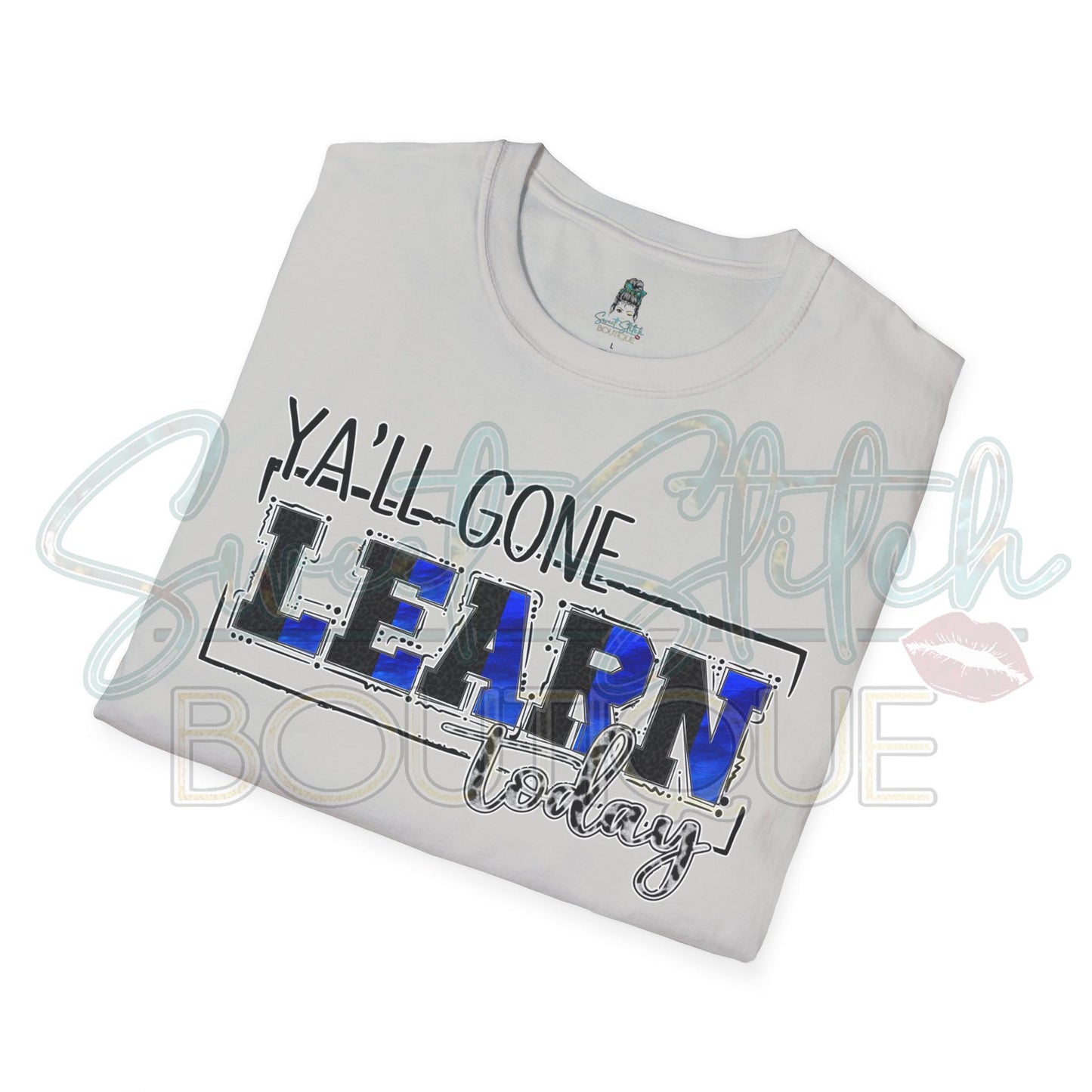 Blue Devils (Blue/Black) "Ya'll Gone Learn Today" {Front Print Only} -- Unisex Softstyle T-Shirt