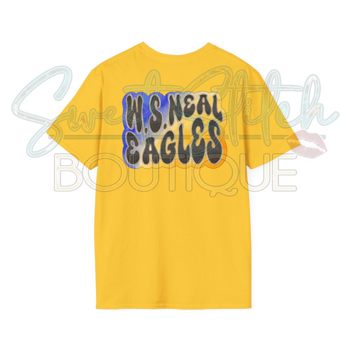 W.S. Neal Eagles "Retro" Style {Front & Back Print} -- Unisex Softstyle T-Shirt