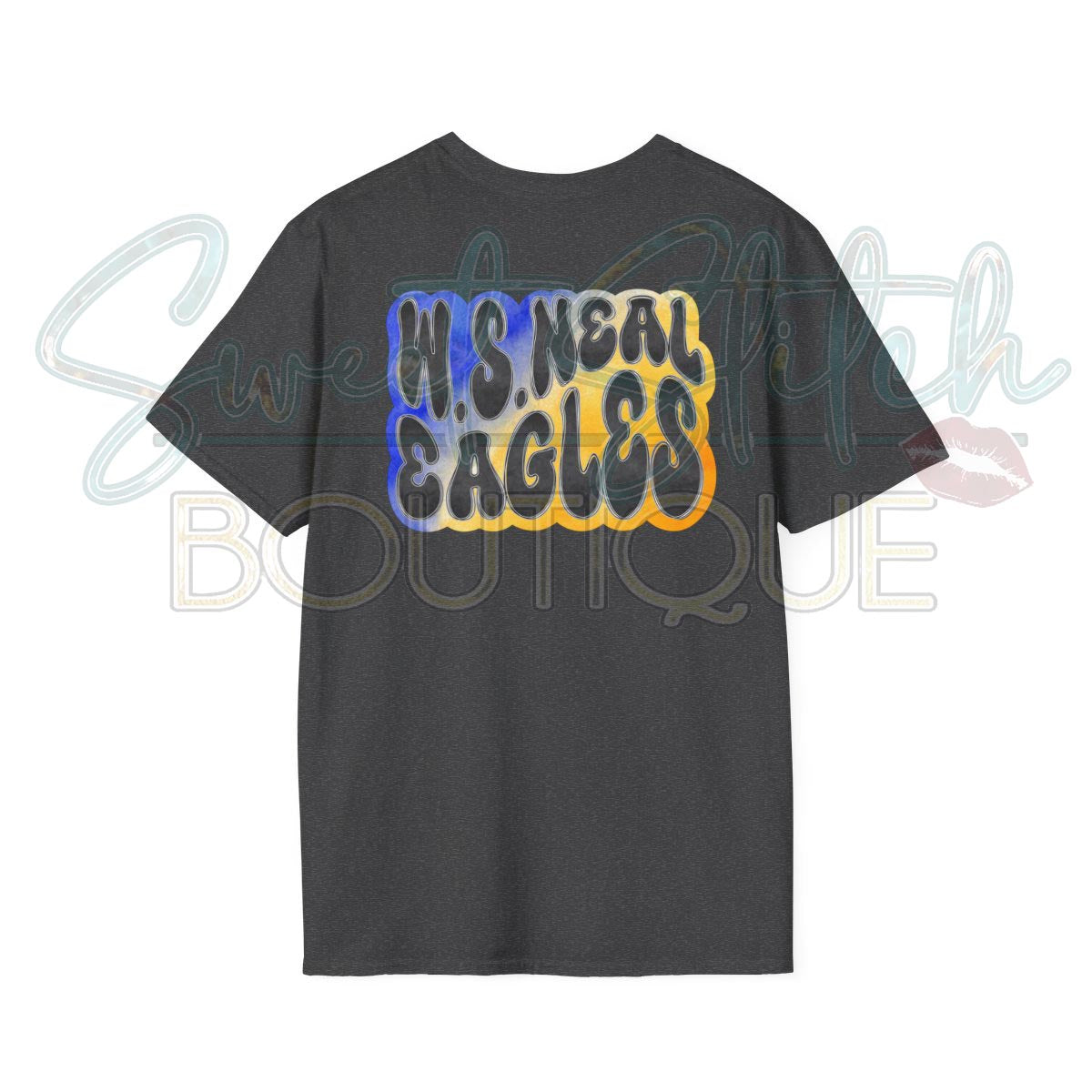 W.S. Neal Eagles "Retro" Style {Front & Back Print} -- Unisex Softstyle T-Shirt