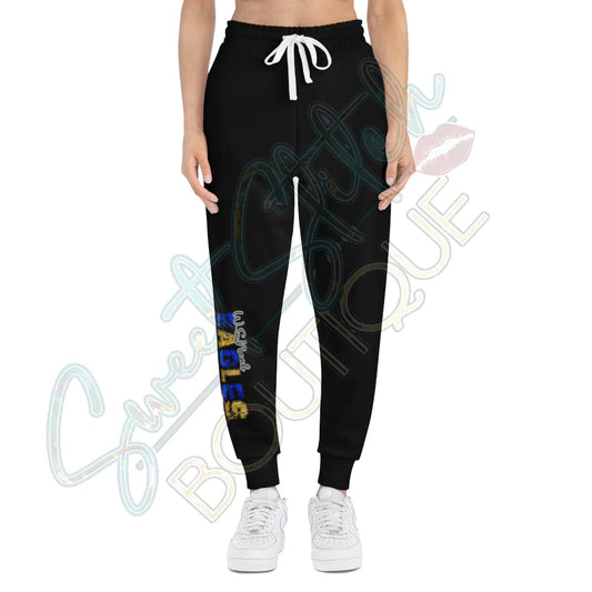 W.S. Neal Eagles Unisex Black Athletic Joggers (AOP)