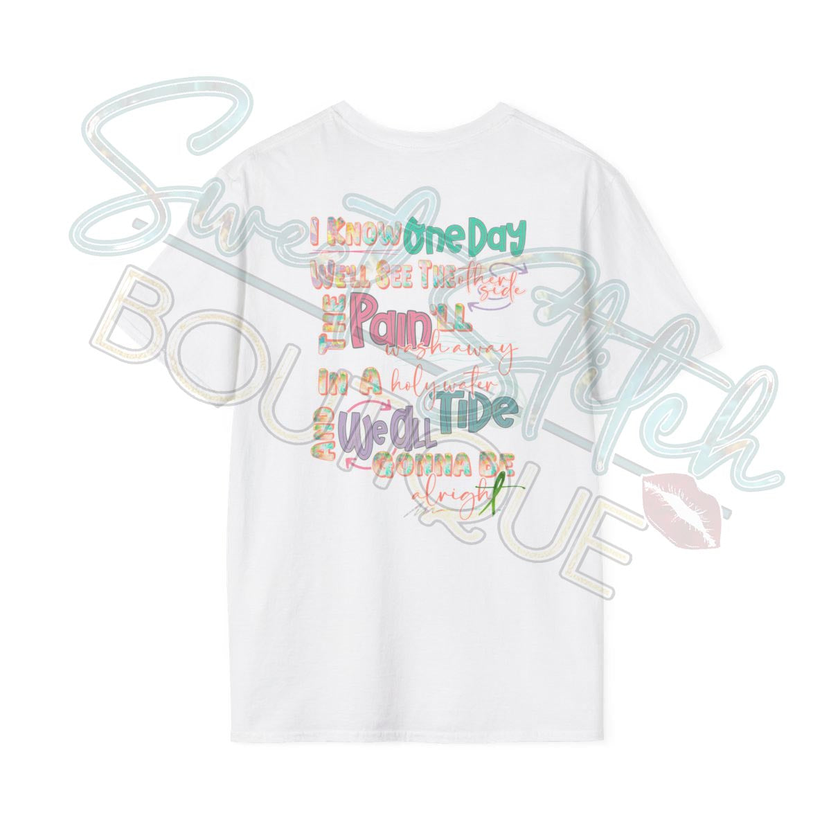 "Gonna Be Alright" *Front & Back Print* {Floral} -- Unisex Softstyle T-Shirt