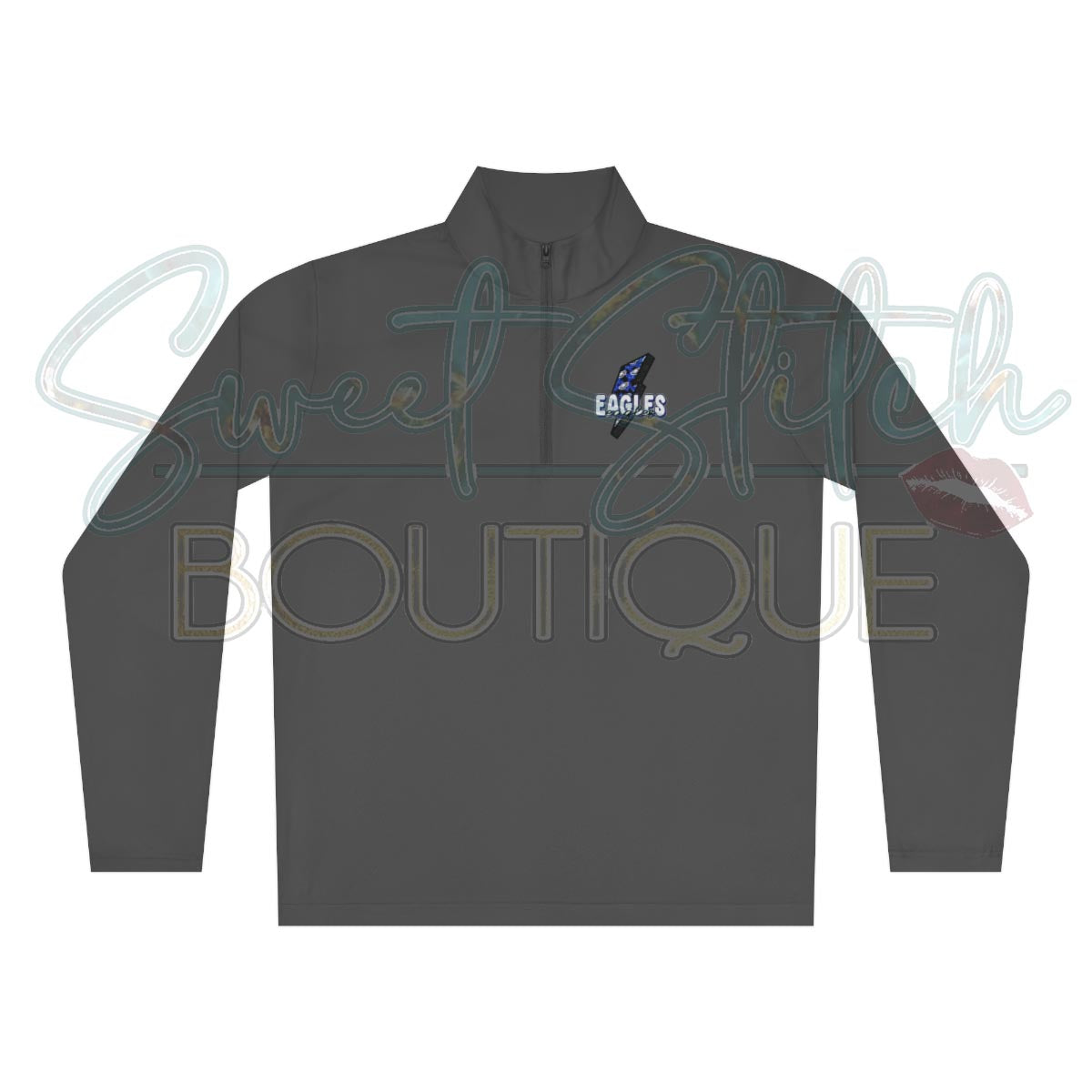 W.S.N Eagles "Thunderstruck" Style {Front & Back Print} -- Unisex Quarter-Zip Pullover