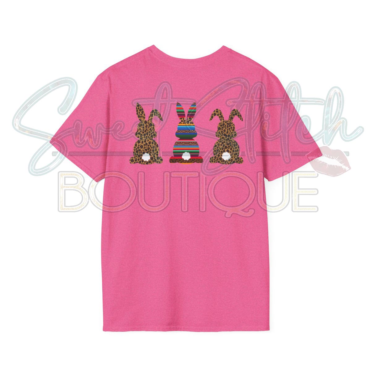 Western Style Bunny {Front & Back Print} -- Unisex Softstyle T-Shirt