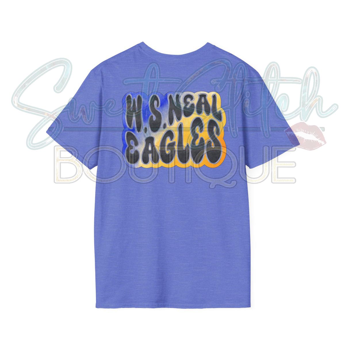 W.S. Neal Eagles "Retro" Style {Front & Back Print} -- Unisex Softstyle T-Shirt