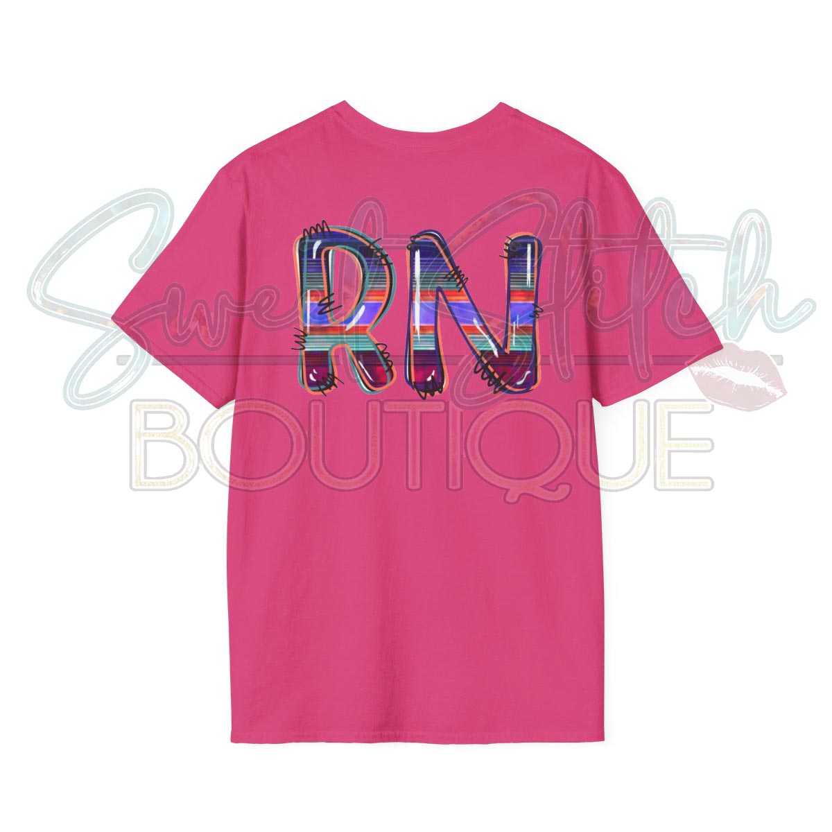 Serape "RN" Design {Front & Back Print} -- Unisex Softstyle T-Shirt