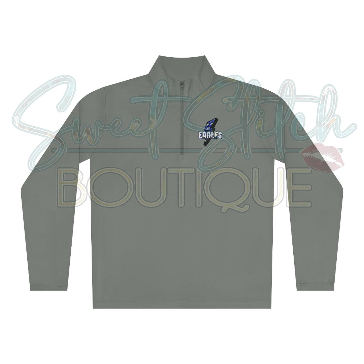 W.S.N Eagles "Thunderstruck" Style {Front & Back Print} -- Unisex Quarter-Zip Pullover