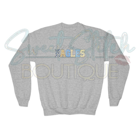 YOUTH "Fancy Block" Style W.S. Neal Sweatshirt -- Crewneck Sweatshirt