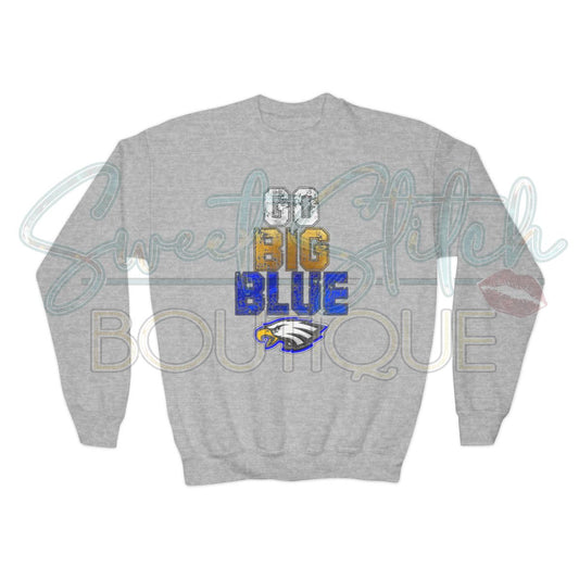 YOUTH "Go Big Blue" Sweatshirt -- Crewneck Sweatshirt