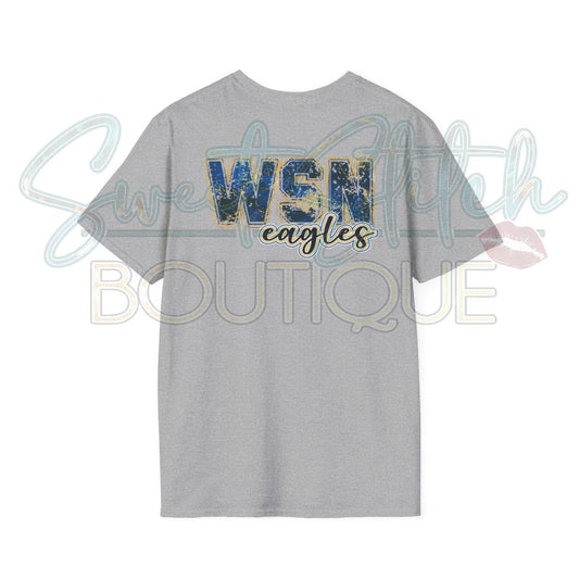 W.S.N Eagles Classy Style {Front & Back} -- Unisex Softstyle T-Shirt