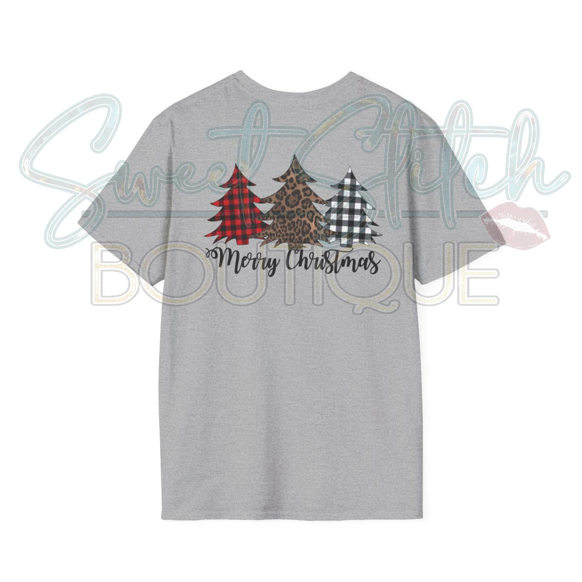 Sassy Southern "Merry Christmas" Print {Front & Back Print} -- Unisex Softstyle T-Shirt