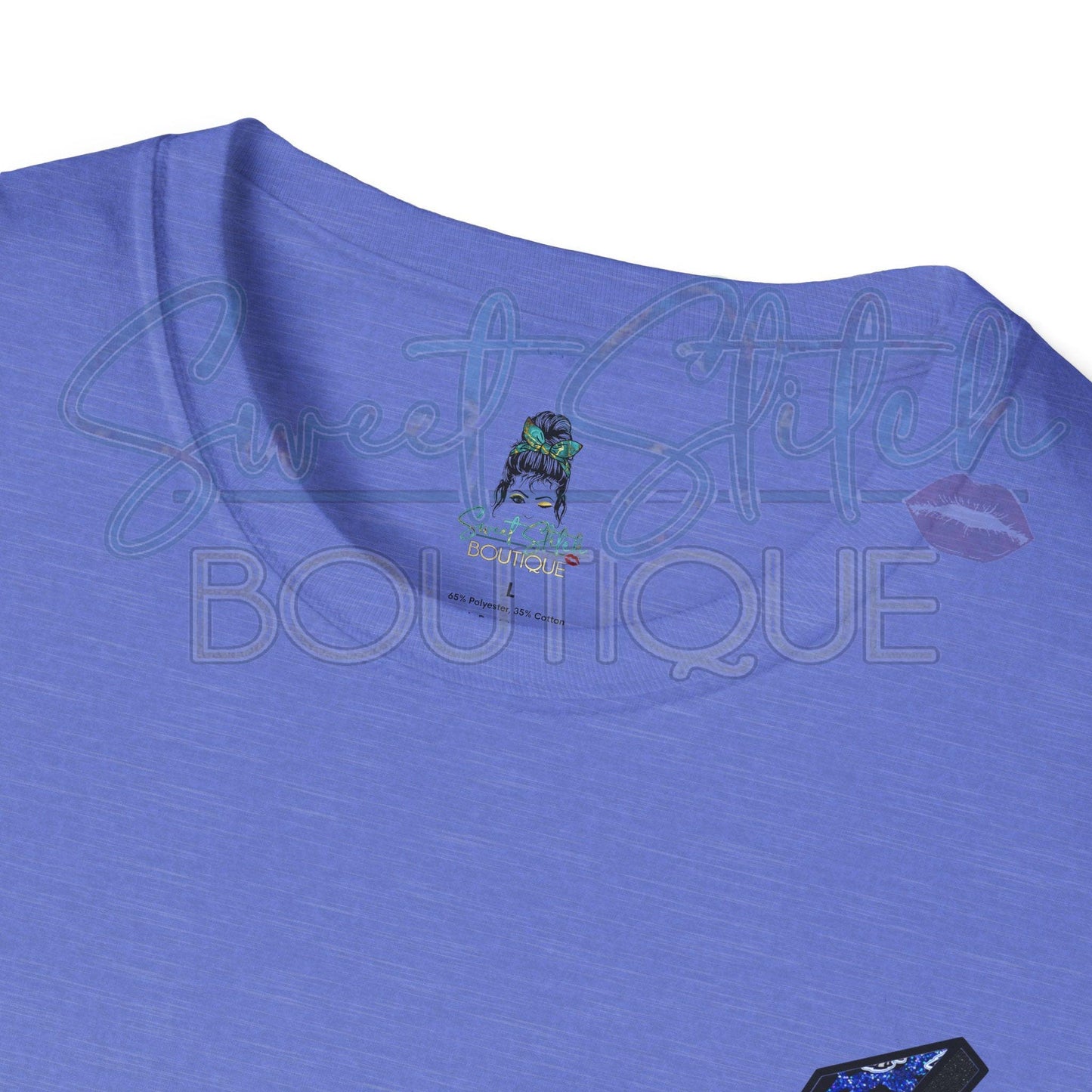 Neal Eagles "Thunderstruck" Style (Blue Bolt) {Front & Back Print} -- Unisex Softstyle T-Shirt