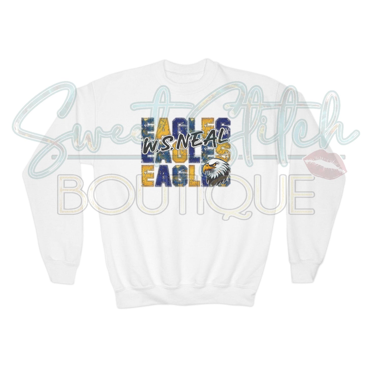 YOUTH "Tough Stuff" Style Pullover {Front Print ONLY} -- Youth Crewneck Sweatshirt