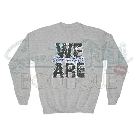 YOUTH "We Are Blue Devils" -- Crewneck Sweatshirt