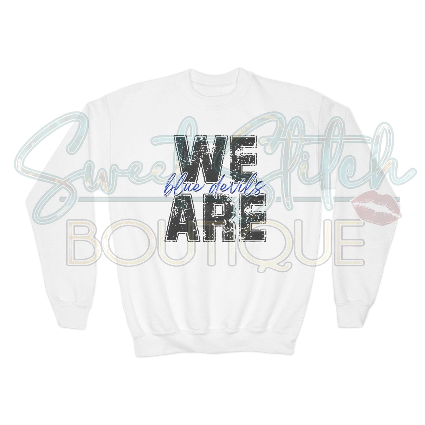 YOUTH "We Are Blue Devils" -- Crewneck Sweatshirt