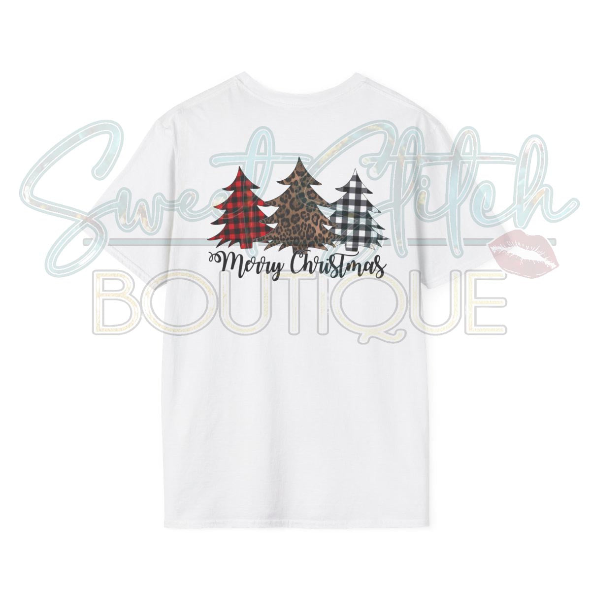 Sassy Southern "Merry Christmas" Print {Front & Back Print} -- Unisex Softstyle T-Shirt